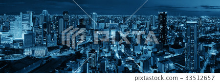 Osaka night rooftop view Osaka night rooftop view 33512657