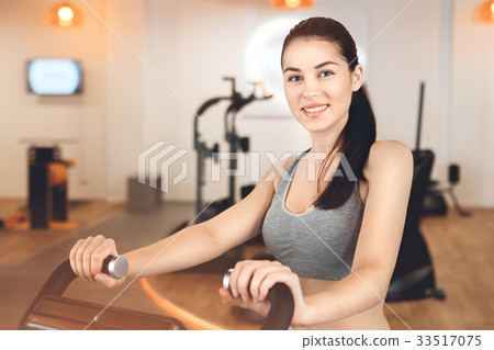 Woman training in gym body health fit care Woman training in gym body health fit care 33517075
