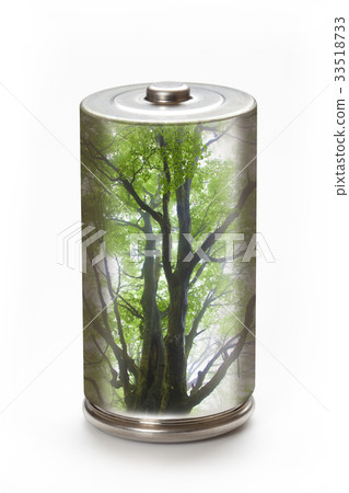 環保形象的生態電池和山毛櫸 環保形象的生態電池和山毛櫸 33518733