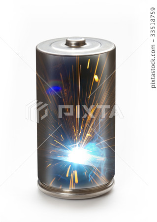 Environmental image of eco battery and automatic welding machine Environmental image of eco battery and automatic welding machine 33518759