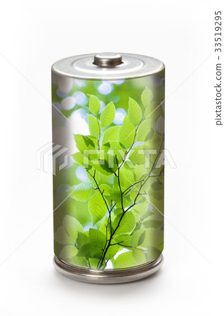 環保形象的生態電池和山毛櫸 環保形象的生態電池和山毛櫸 33519295