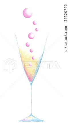 Glass of wine - Stock Illustration [33520796] - PIXTA