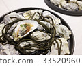 fresh oysters on a nice decorated plate 33520960