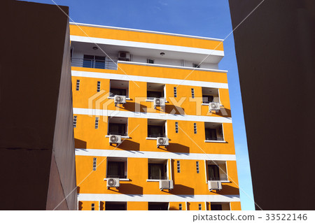 room apartment building with air conditioners room apartment building with air conditioners 33522146