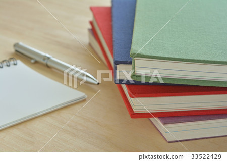 Stacked Books Ballpoint Pen Notepad 33522429
