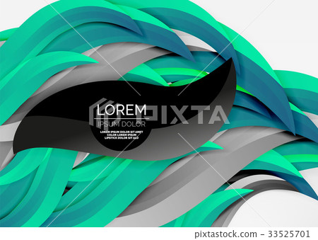 Vector colorful wave lines in white and grey 3d Vector colorful wave lines in white and grey 3d 33525701