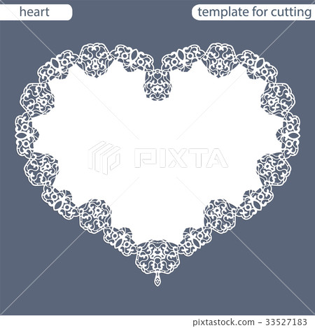 Greeting card with openwork border, paper doily Greeting card with openwork border, paper doily 33527183
