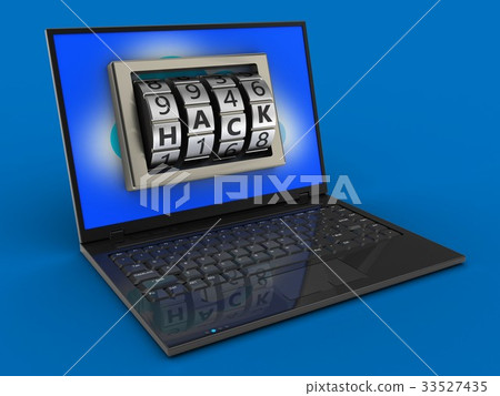 3d illustration of laptop computer  3d illustration of laptop computer  33527435
