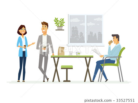 Business Lunch - modern vector cartoon characters 33527551