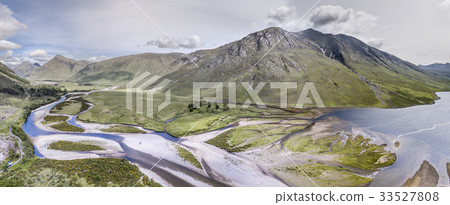 Aerial view of the paradisal landscape of Glen Aerial view of the paradisal landscape of Glen 33527808