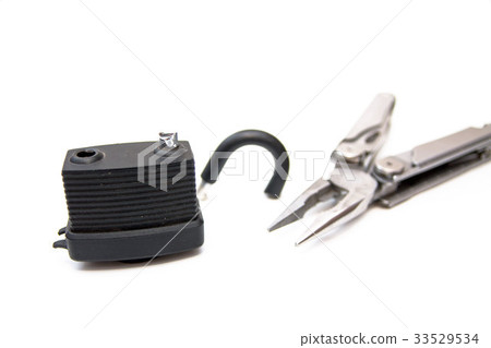 Broken lock. Broken lock. 33529534