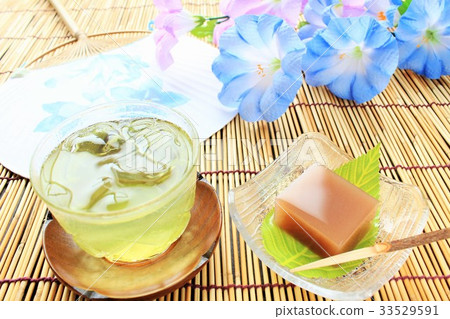 Sweet sweet potato and cold tea in summer 33529591