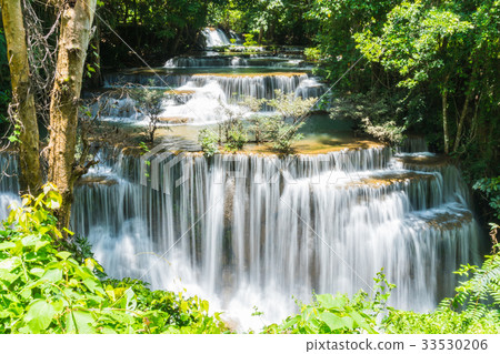Huai mae khamin waterfall in kanchanaburi thailand 33530206