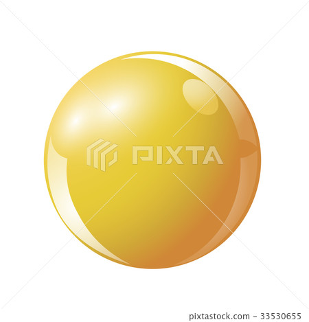 Ball yellow color, ball Russian billiards. Vector 33530655