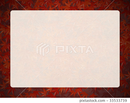 White Washi on one side of red autumn leaves White Washi on one side of red autumn leaves 33533739