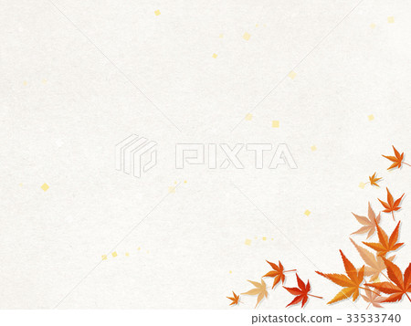 Japanese paper and Autumn leaves fall Japanese paper and Autumn leaves fall 33533740