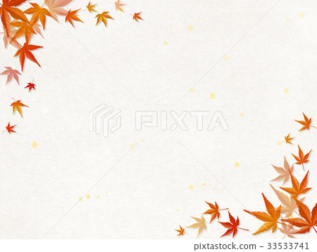 Japanese paper and Autumn leaves fall Japanese paper and Autumn leaves fall 33533741
