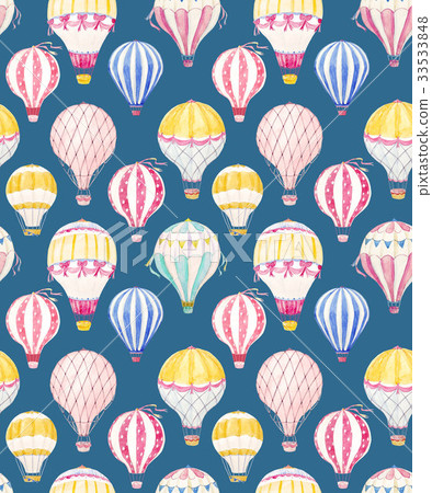 Watercolor air baloon pattern Watercolor air baloon pattern 33533848