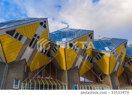 Yellow cubic houses - Rotterdam Netherlands Yellow cubic houses - Rotterdam Netherlands 33533979