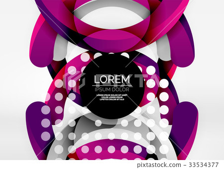 Modern 3d ring vector abstract background 33534377