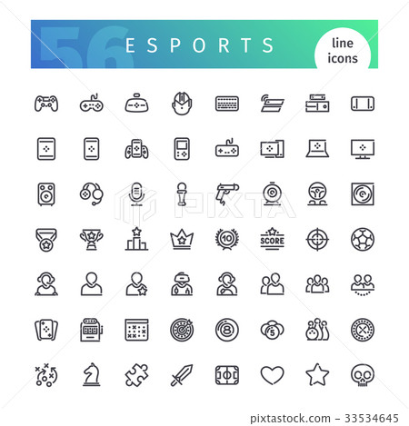 Esports Line Icons Set 33534645
