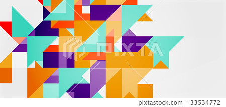 Triangle pattern design background - Stock Illustration [33534772] - PIXTA