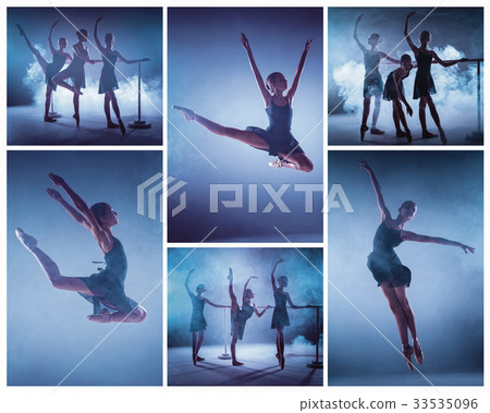 The collage from images of young ballerinas 33535096
