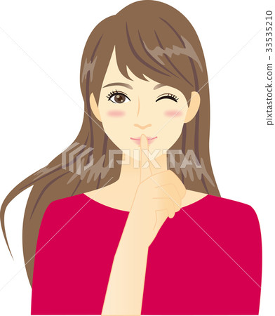 Secret woman posing - Stock Illustration [33535210] - PIXTA