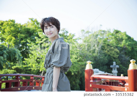 女性旅行鎌倉短途旅行獨自行走 33535382