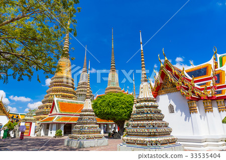 曼谷，Wat Pho，開花的菩薩菩薩寺廟 33535404
