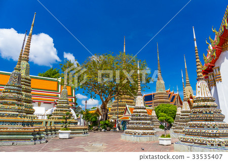 曼谷，Wat Pho，開花的菩薩菩薩寺廟 33535407