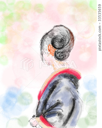 Kimono illustrations Kimono illustrations 33535659