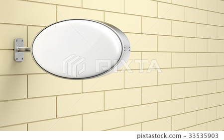 Blank oval signboard 33535903