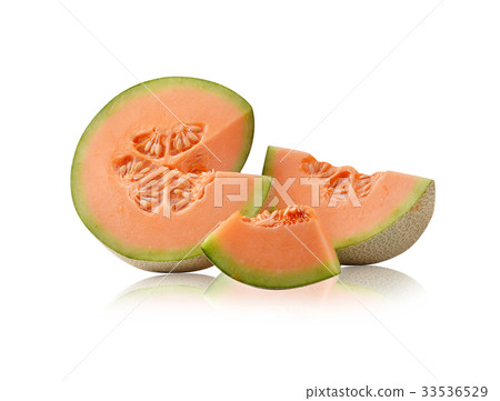 cantaloupe melon isolated on white background 33536529