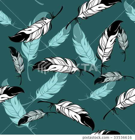 seamless pattern feathers seamless pattern feathers 33536616