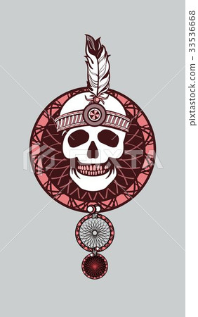 Dreamcatcher and skull Dreamcatcher and skull 33536668