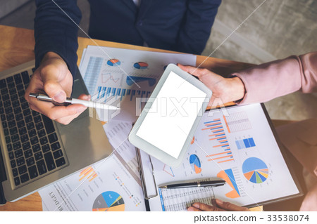 Business team meeting working with new startup  33538074