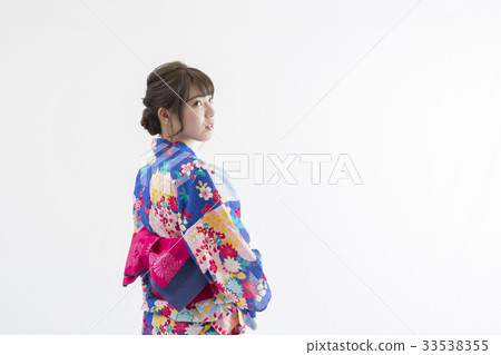 A woman in a yukata A woman in a yukata 33538355