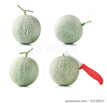 cantaloupe melon isolated on white background 33538627