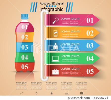 Bottle, water infographics. Bottle, water infographics. 33538771
