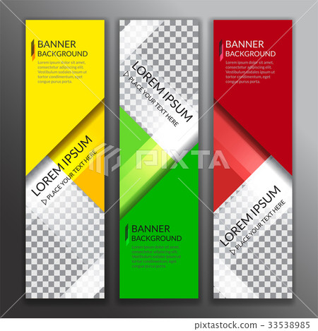 Set of vertical abstract display banner background 33538985