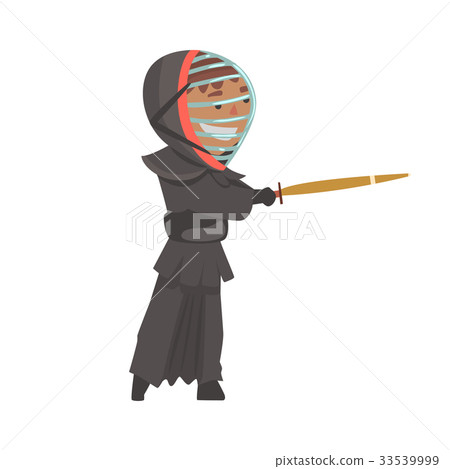 Kendo fighter man with shinai cartoon vector 33539999