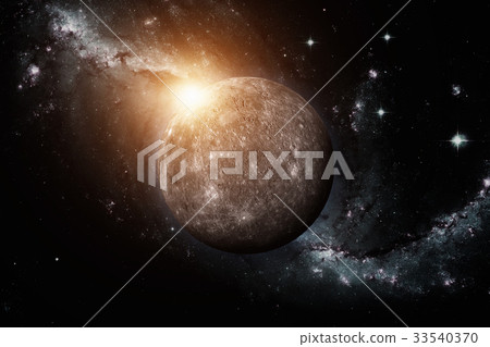 Planet Mercury. Space background. 33540370
