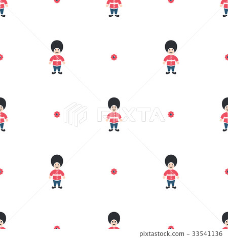 Queen guard cute seamless vector pattern. Queen guard cute seamless vector pattern. 33541136