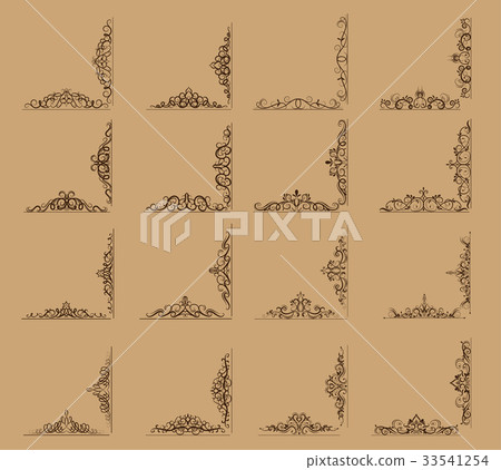 Swirl floral design set Swirl floral design set 33541254