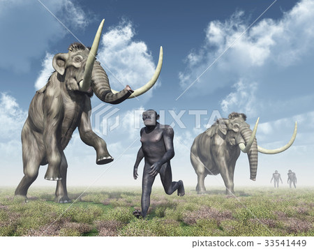 Homo Habilis and Mammoths 33541449