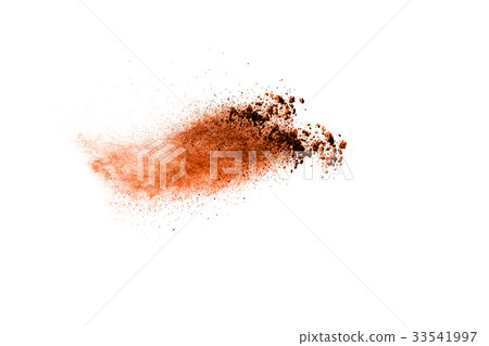 multicolored powder splatted on white background. 33541997