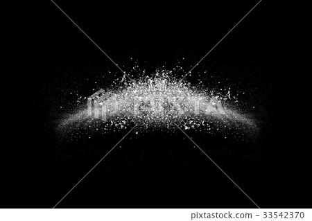 White powder explosion on black background. 33542370