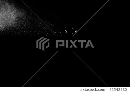 White powder explosion on black background. 33542380