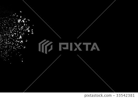 White powder explosion on black background. 33542381